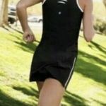Athleta Black Smash Tennis Running Mini Dress Sz Small Athletic Photo 1
