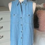 CHAPS Denim Shirt Summer Beach Button Down Front  Womens Small Photo 0