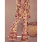 Savannah Morrow Ahimsa Pant in Orla NWT Silk Floral Print High Rise Flare Medium Pink Photo 4