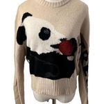 Krizia Maglia Panda Sweater‎ Crewneck Pullover Cashmere Blend 1980s Beige Sz L Tan Size L Photo 0