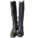 Vera Wang  Evan Black Leather Zipper Riding Moto Boots size 7 Photo 3