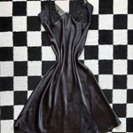 secret treasures Black Satin Beaded Maxi Slip XL Photo 0