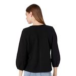 Madewell  Black V-Neck Cotton Top Photo 2
