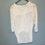 Glassons ! White textured half sleeve hi lo blouse shirt size 8 medium! Photo 2