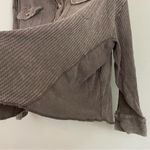 Zenana Outfitters Acid Wash‎ Slouchy Waffle Knit Long Sleeve Button Up Shacket Size L/XL Photo 6