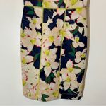 J.Crew  Cove Scuba Floral Dress w Neon Green Zipper & Stitching Size 2 Photo 3