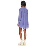 Free People Embroidered Bohemian Western Babydoll Mini Dress Lilac Purple Small Photo 2