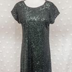 Cable & Gauge Emerald Green Sequin Short Sleeve Short Dress Size 8 Photo 0