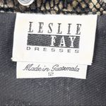 Leslie Fay LESLIE FAYE Black Green Velour Velvet Button Long Sleeves Lined Shacket Size 12 Photo 2