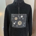 Woolrich  Women Quarter‎ Zip Celestial Moon Stars Fleece Sweatshirt Pullover S Photo 0