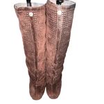 UGG  Brown Perforated Leather Abilene Slouchy Boots size 7 Photo 3
