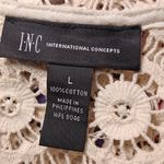 NWOT INC International Concepts Embellished Cream and Black CROCHET Size L Photo 7