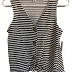 Old Navy  Navy Blue & White Striped Sleeveless Blouse - Small‎ Photo 0