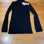 Juicy Couture  Pam Gela FGJ Turtleneck Long Sleeve Shirt Black Women's Medium NWT Photo 3