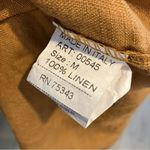 Viola Borghi Tan Butterfly Short Ruffle Sleeve 100% Linen Top Women’s Size M Size M Photo 6