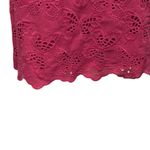 Kate Spade Eyelet Butterfly Shift Lace Dress Size 2 Pink Ruffle Casual Preppy Photo 3