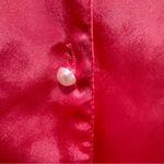 Victoria's Secret Vintage Victoria’s Secret Satin Sleepshirt size Small Pink Faux Pearl Button Photo 1