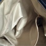 Coach Poppy Sapphire Blue Large Leather Tote Bag Metallic Two Way Gold Accent Photo 3