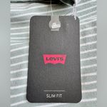 Levi's Women’s Levi’s Effortless Short Sleeve Striped Green Women's Top Size XL NWT Photo 10