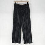 Avec Les Filles  Black Vegan Leather High Rise Wide Leg Crop‎ Pants Photo 1