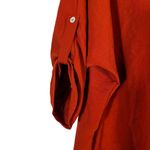 Entro  Split Neck Tunic Top Womens L Rust Orange Flowy Lightweight Minimalist Photo 4