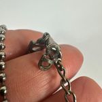 Christian Dior Silver Tone Dog Tag Ball Chain Pendant Necklace Photo 10