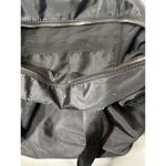 Adrienne Vittadini  Purse Black Nylon Bag Leopard Print Handles Gold Hardware Photo 6