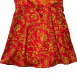 Urban Outfitters Orion Bustier Mini Dress Red Gold Floral Women's size Large NWT Photo 7