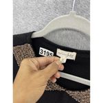 Maison Jules  Women's Dress Fit & Flare Black Beaded Yoke Size Small Solid Black Photo 7