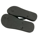 Clippli Womens Sandals Flip Flops Slides Thong Rubber Black Size 5/6 Photo 4