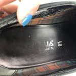 Aquatalia Greenish black Suede Leather Studded Wedge Loafers 8.5 Western Photo 9