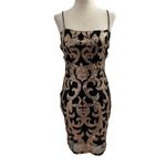 Windsor Black & Gold Bodycon Open Back Party Dress Size Medium NWT | 48-6 Photo 1