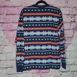 HANNA ANDERSSON WOMENS HOLIDAY LONG JOHN PAJAMA TOP SCANDI SNOWFLAKE FAIRISLE L Blue Size L Photo 1