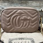 Gucci GG Marmont Mini Shoulder Bag Dusty Pink Gold Hardware # 448065DTD1T5729 Photo 2