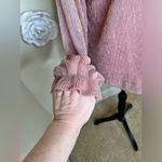Entro NTM: Metallic Ruffle Sheer Blush Pink & Gold Blouse Size Large Photo 8
