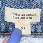 Madewell The Perfect Vintage Straight Jean in Kingsbury Wash Knee-Rip Edition 31 Photo 9