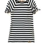 Michael Michael Kors Striped T Shirt Dress Black Photo 0