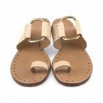 Tory Burch - Brannan Studded Leather Sandals in Natural Gold Sz 7 Photo 0