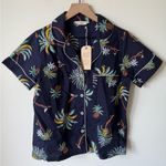 NWT Printfresh button down top XXS Blue Photo 0