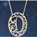 Bella Jack Retro Statement Filigree Letter "D" Gold Tone Link Chain 18" Necklace Photo 1
