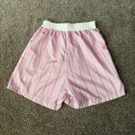 SheIn Pink and Green Stripped Boxer Shorts Photo 1