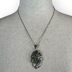 Vintage Sterling Silver Turquoise Jade Navajo Necklace Photo 0