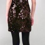 Vince brown bronze sequins nylon silk racerback shift mini dress 6 Photo 1