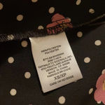 Pleione  Women’s Sleeveless Blouse Size XS / Black Polka Dots and Flowers Photo 5