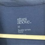 Stars Above NWT  Short Sleeve Pajama Shirt Button Womens Medium Blue Photo 1