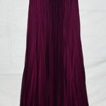 Anthropologie Pankaj & Nadhi Deep Purple Wine Pleated Maxi Skirt Size XS India Photo 0