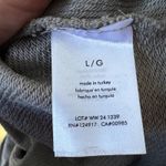 We Wore What Stone Gray Half Zip Hoodie Large Oversized Cropped Pullover Photo 8