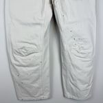 Free People  We the Free Moxie Pull On Barrel Jeans White Paint Splatter Size 27 Photo 14