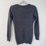 ZARA 100% Cashmere V-Neck Button Front Slim Fit Classic Cardigan Charcoal Gray Photo 5