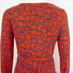 Boden cotton blend red floral print long sleeve dress‎ with pocket, size 4 Red Photo 12